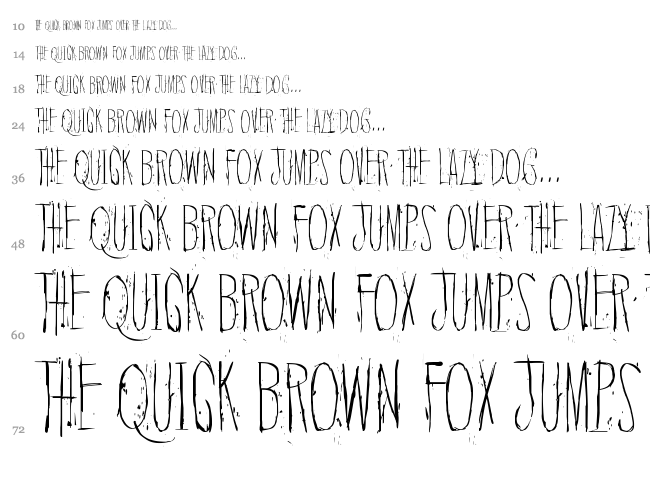 Quiet Horror Story font waterfall